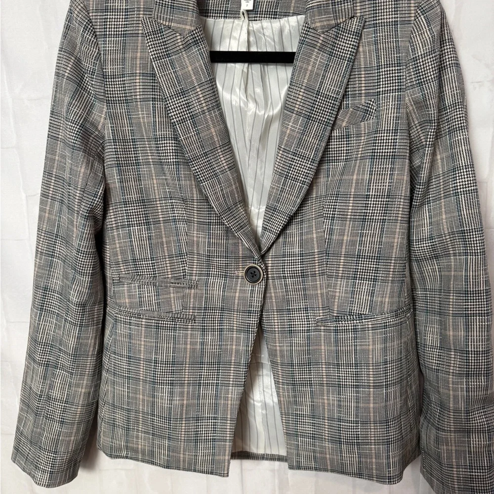 Veronica Beard GIA Dickey Jacket / Blazer  - Grey/Navy Plaid – Women’s Size 2 - Picture 7 of 11